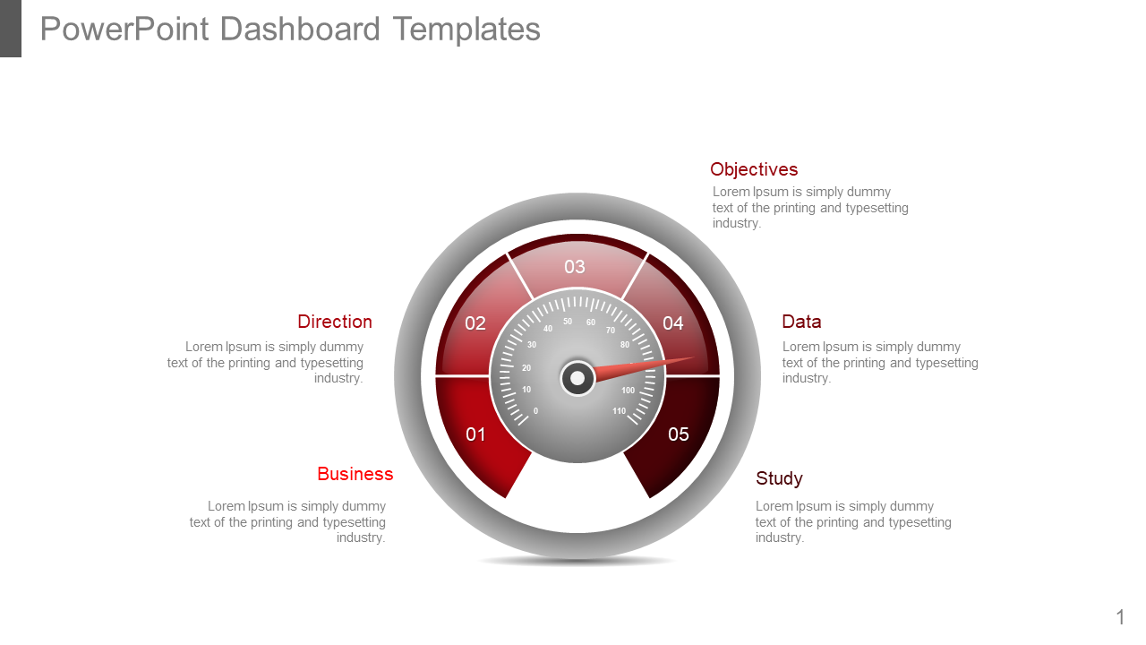 PowerPoint Dashboard Templates-Red